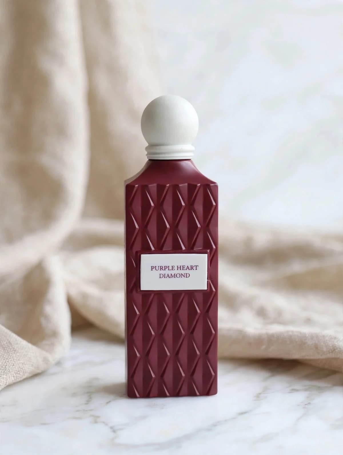 عطر القلب الأرجواني الماسي - غطاء كروي أبيض 2