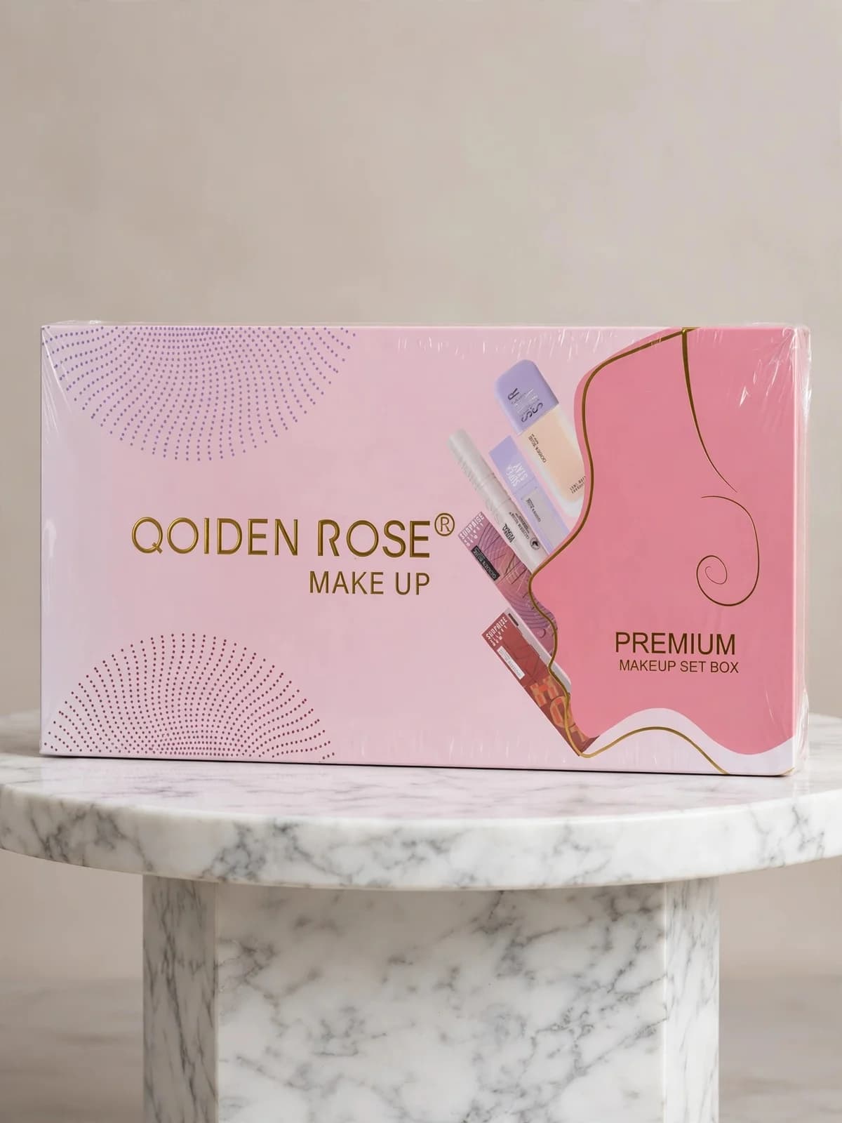 بكج  مكياج QOIDEN ROSE كامل 10 قطع 2