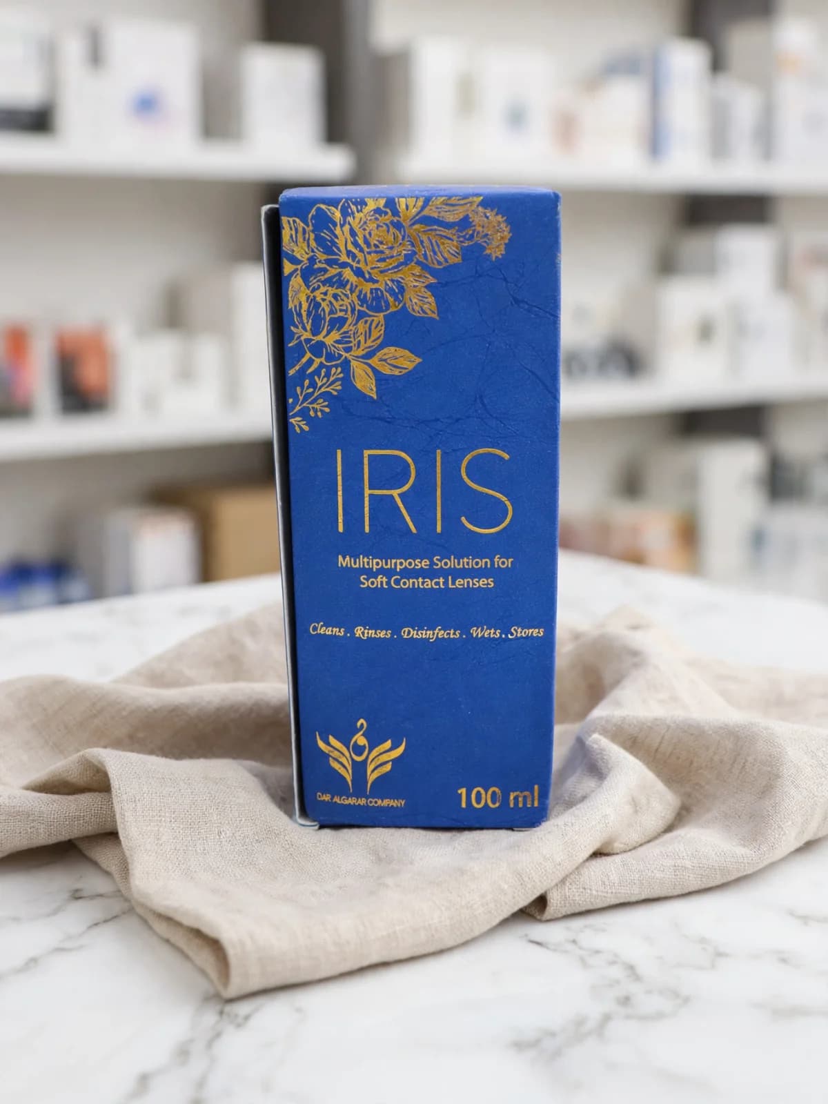 محلول عدسات IRIS الأزرق 100 مل