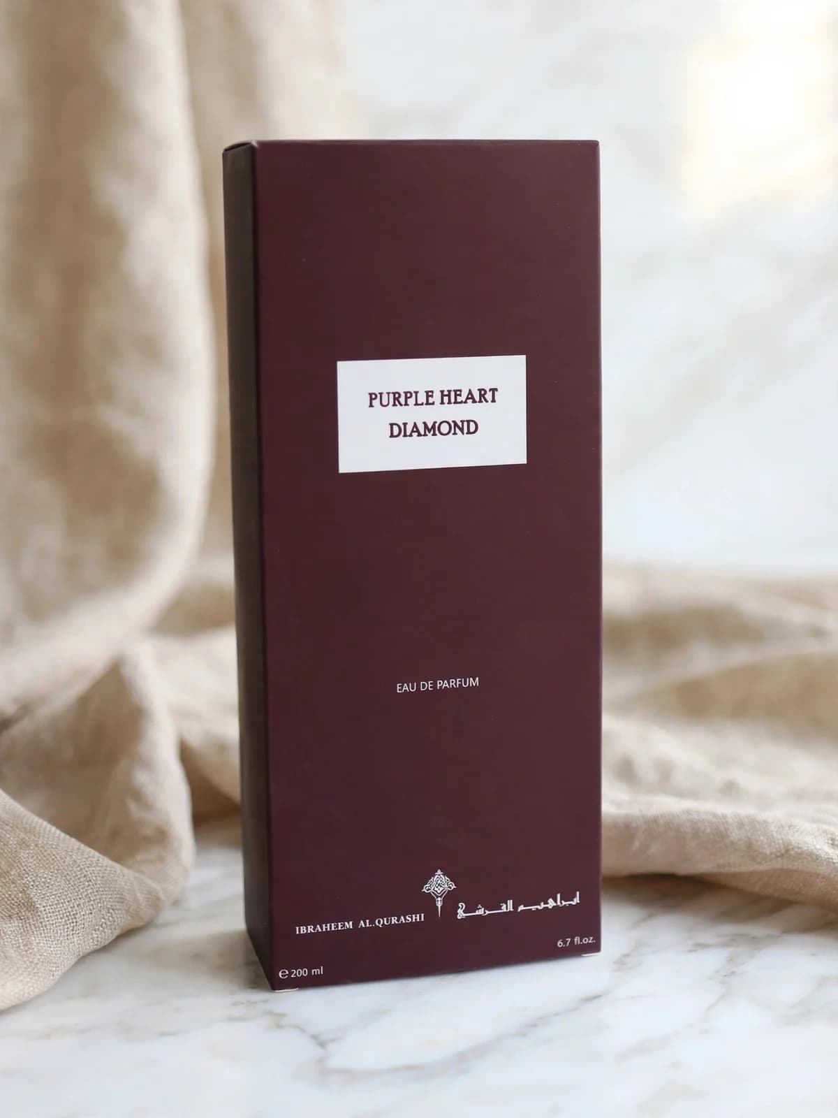 عطر القلب الأرجواني الماسي - غطاء كروي أبيض 1
