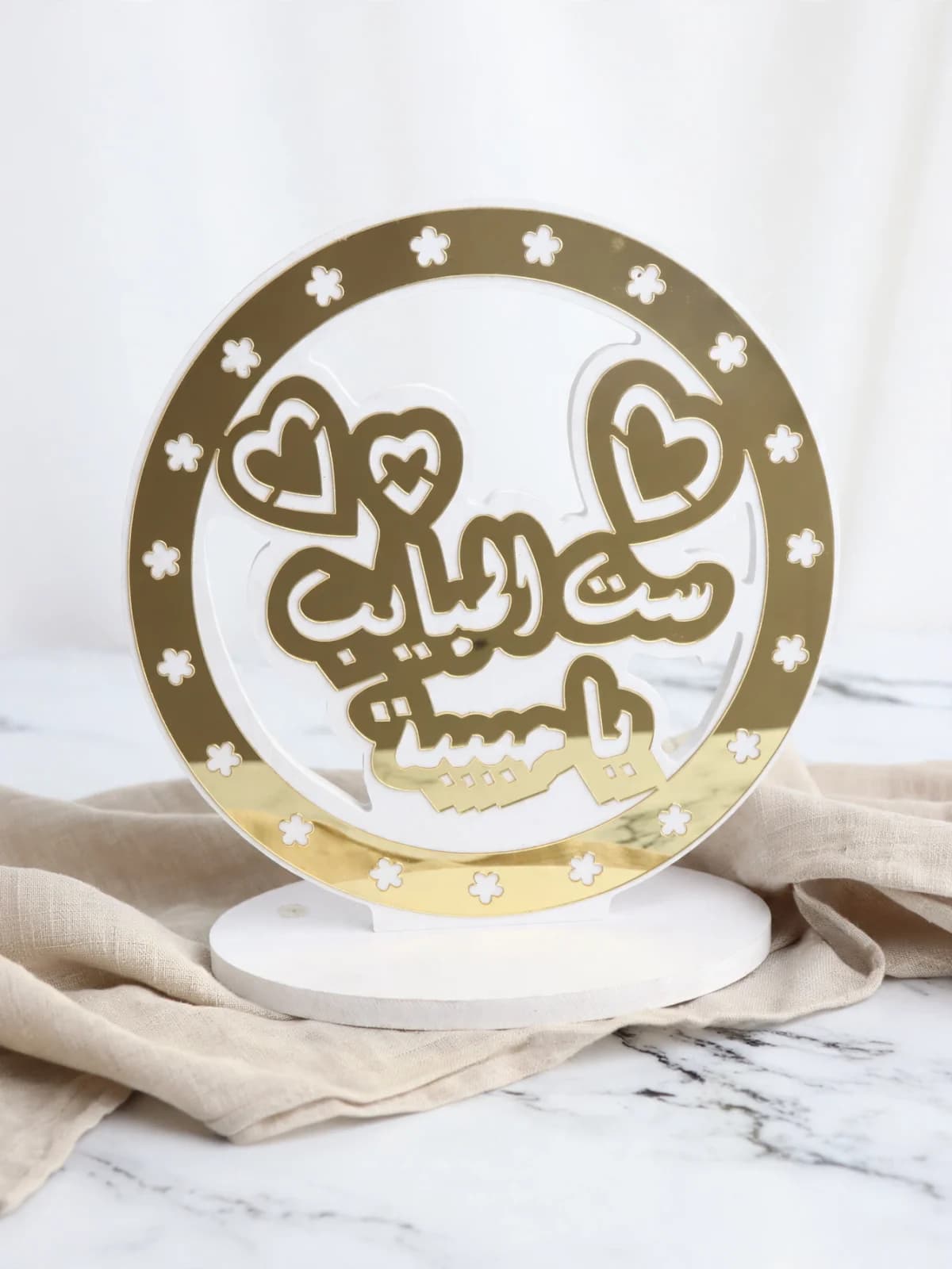 ستاند زينة ذهبي مرايا فاخر - ديكور طاولة - 3 تصاميم
