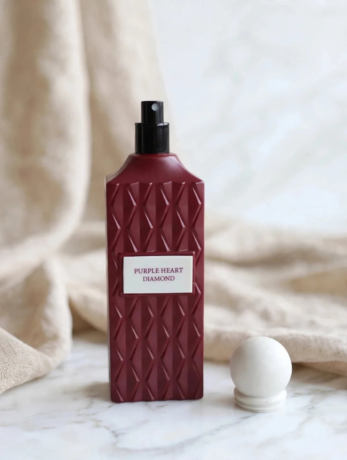 عطر القلب الأرجواني الماسي - غطاء كروي أبيض 3